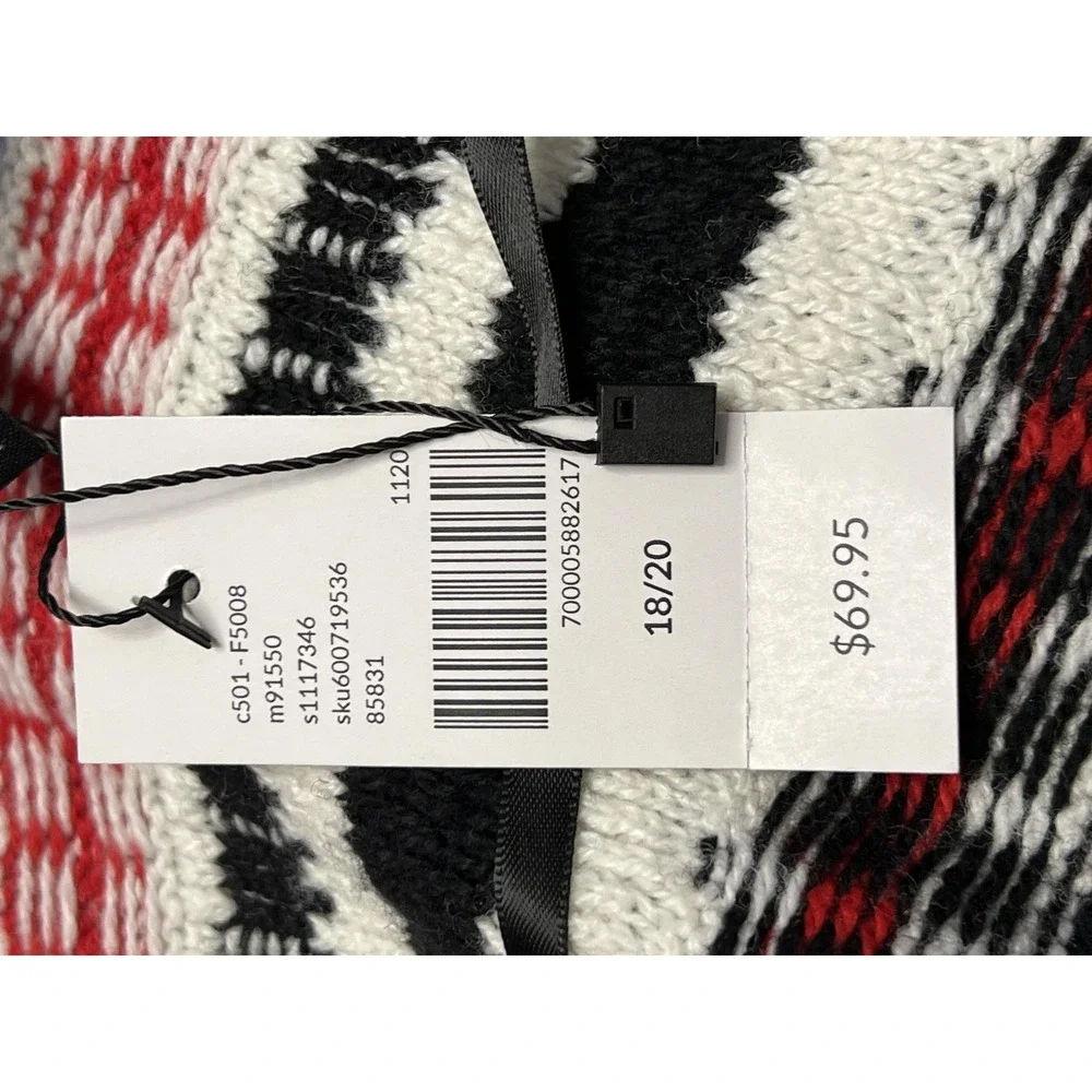 Lane Bryant Sweater Womens 18/20 Black White Stripe‎ Open Front Cardigan Knit